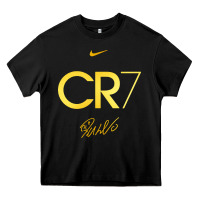 Black cr7 graphic Heavy Core Tee - artisFamous
