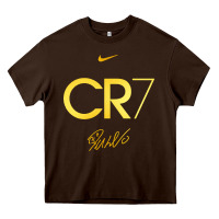 Chocolate Brown cr7 graphic Heavy Core Tee - artisFamous
