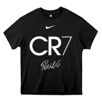 Black cr7 graphic Heavy Core Tee - artisFamous