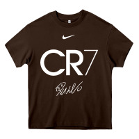 Chocolate Brown cr7 graphic Heavy Core Tee - artisFamous