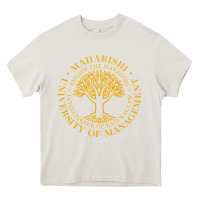 Cream Maharishi International College Heavy Core Tee - artisFamous