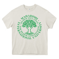 Cream Maharishi International College Heavy Core Tee - artisFamous