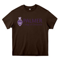 Chocolate Brown Palmer College of Chiropractic Heavy Core Tee - artisFamous