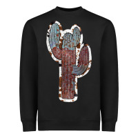 Black Cowhide Old Cactus Heavyweight Sweatshirt - RanaPortraitStore