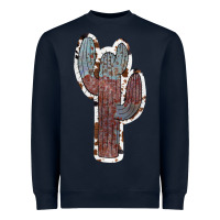Navy Cowhide Old Cactus Heavyweight Sweatshirt - RanaPortraitStore