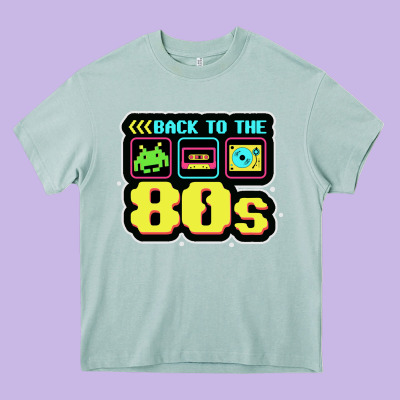 Back To The 80s Heavy Core Tee Designed By Artisfamous