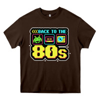 Chocolate Brown BACK TO THE 80S Heavy Core Tee - artisFamous