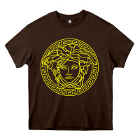 Chocolate Brown VINTAGE  Medusa Heavy Core Tee - artisFamous