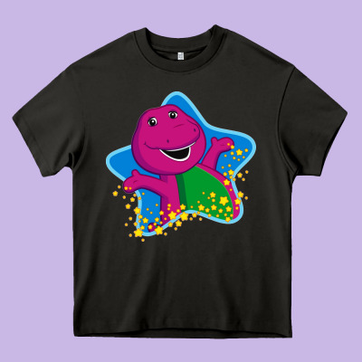 Barney 5 Heavy Core Tee Designed By Artisfamous