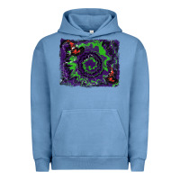 Pigment Pebble Blue halloween witch hat backgraund Urban Hoodie - RanaPortraitStore
