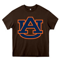 Chocolate Brown auburn tigers Heavy Core Tee - artisFamous