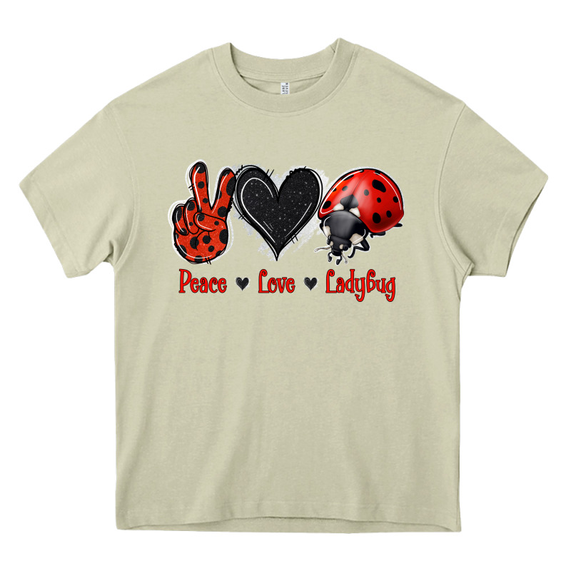 Peace Love Ladybug Heavy Core Tee by Jasminsmagicworld | Teevron
