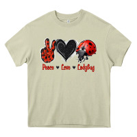 Mossy Peace Love Ladybug Heavy Core Tee - Jasminsmagicworld