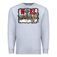 Heather Grey noel with windmill and farm Premium Sweatshirt - RanaPortraitStore