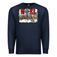 Navy noel with windmill and farm Premium Sweatshirt - RanaPortraitStore