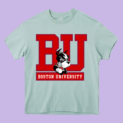 Boston University Terriers Heavy Core Tee Designed By Artisfamous