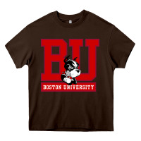 Chocolate Brown boston university terriers Heavy Core Tee - artisFamous