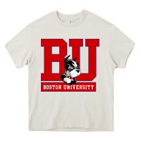 Cream boston university terriers Heavy Core Tee - artisFamous