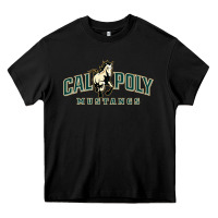 Black cal poly mustangs Heavy Core Tee - artisFamous