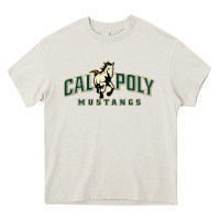 Cream cal poly mustangs Heavy Core Tee - artisFamous
