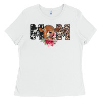 White mom cow Ladies Tee - CowhideDigitalArt