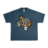 Midnight Navy Happy Easter Texas Urban Heavy Tee - CowhideDigitalArt