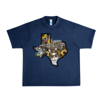 Navy Happy Easter Texas Urban Heavy Tee - CowhideDigitalArt