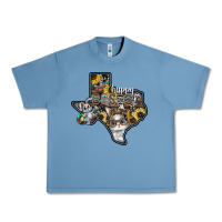 Pebble Blue Happy Easter Texas Urban Heavy Tee - CowhideDigitalArt