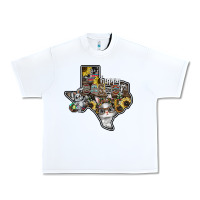 White Happy Easter Texas Urban Heavy Tee - CowhideDigitalArt