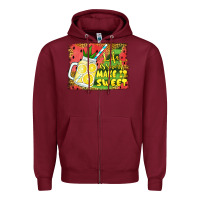 Burgundy life is short make it sweet Zipper Hoodie - Jasminsmagicworld