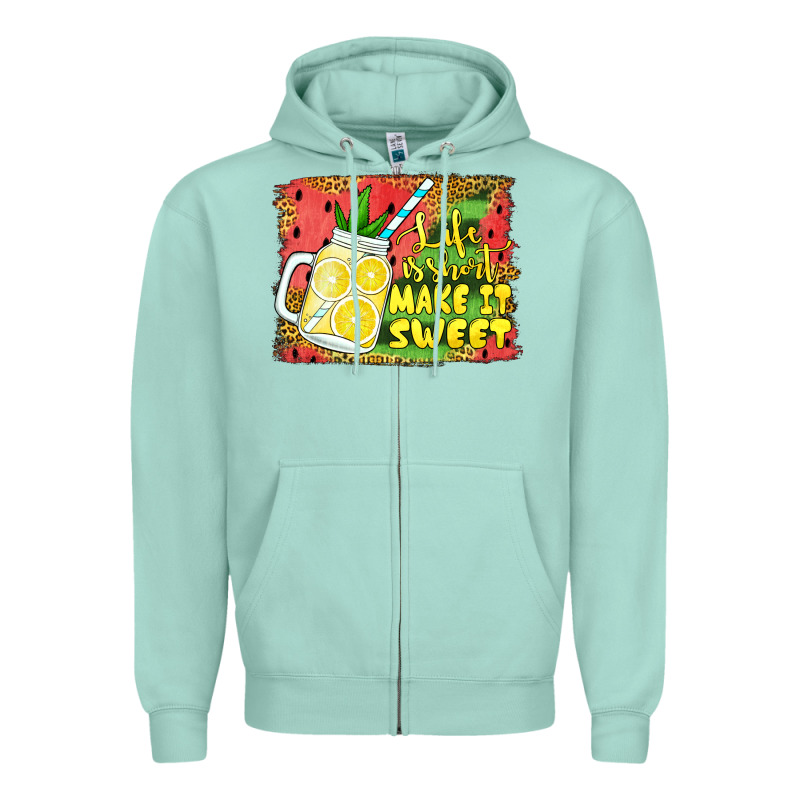 Life Is Short Make It Sweet Zipper Hoodie by Jasminsmagicworld | Teevron