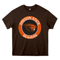 Chocolate Brown Oregon College Gift Heavy Core Tee - artisFamous