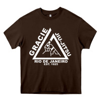 Chocolate Brown gracie jiu jitsu  2 Heavy Core Tee - artisFamous