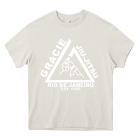 Cream gracie jiu jitsu  2 Heavy Core Tee - artisFamous