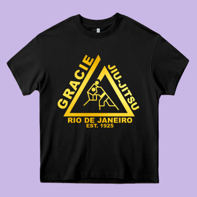 Gracie Jiu Jitsu Heavy Core Tee Designed By Artisfamous