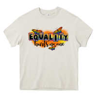 Cream Equality hurts no one Heavy Core Tee - FaDigitalArtStudio