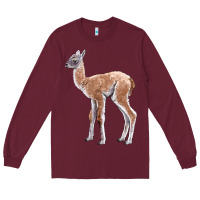 Burgundy Guanaco Llama Baby Long Sleeve Tee - LillyAllenDesigns