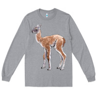 Heather Grey Guanaco Llama Baby Long Sleeve Tee - LillyAllenDesigns