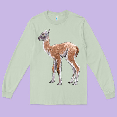 Guanaco Llama Baby Long Sleeve Tee Designed By Lillyallendesigns