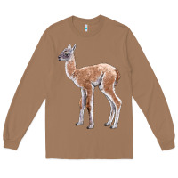 Toasted Coconut Guanaco Llama Baby Long Sleeve Tee - LillyAllenDesigns