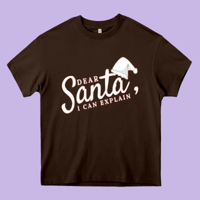 Dear Santa I Can Explain Heavy Core Tee Designed By Artisfamous