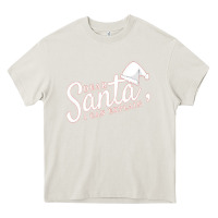 Cream Dear Santa I Can Explain Heavy Core Tee - artisFamous