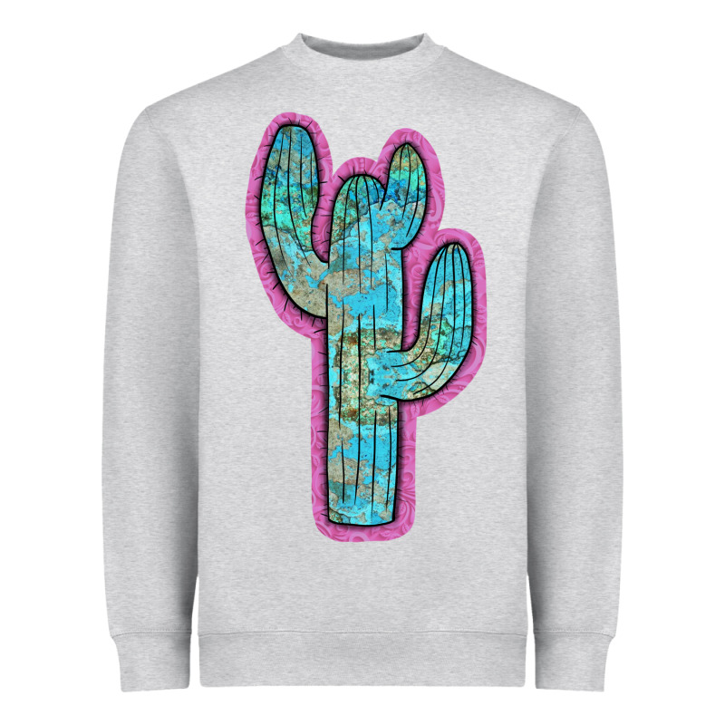 Western Turquoise Cactus Heavyweight Sweatshirt by RanaPortraitStore | Teevron