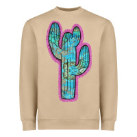 Mushroom Western Turquoise Cactus Heavyweight Sweatshirt - RanaPortraitStore