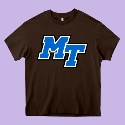 Middle Tennessee Mt Logomark Heavy Core Tee Designed By Artisfamous