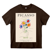 Chocolate Brown pablo picasso   bouquet of peace Heavy Core Tee - artisFamous