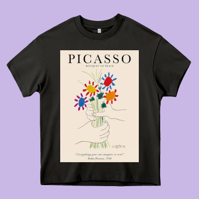 Pablo Picasso   Bouquet Of Peace Heavy Core Tee Designed By Artisfamous