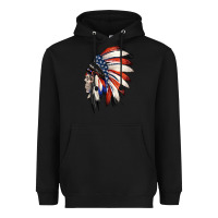 Black 4th of July Indian Headdress Gypsy Spirit Skull Heavyweight Hoodie - Jasminsmagicworld