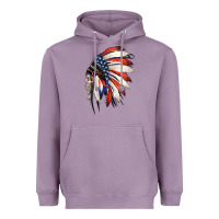 Lavender 4th of July Indian Headdress Gypsy Spirit Skull Heavyweight Hoodie - Jasminsmagicworld