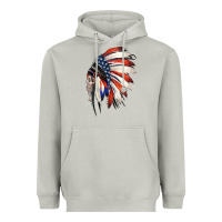 4th Of July Indian Headdress Gypsy Spirit Skull Heavyweight Hoodie | Teevron